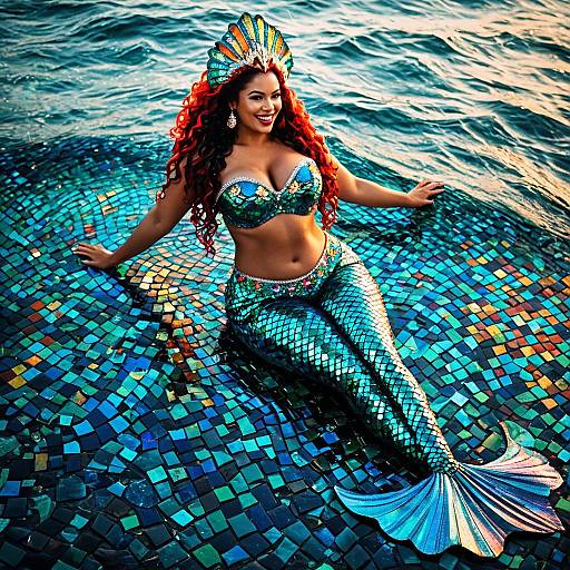 Mermaid Performer at Rio Carnival