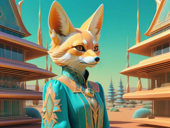Futuristic Fennec Fox Android Art