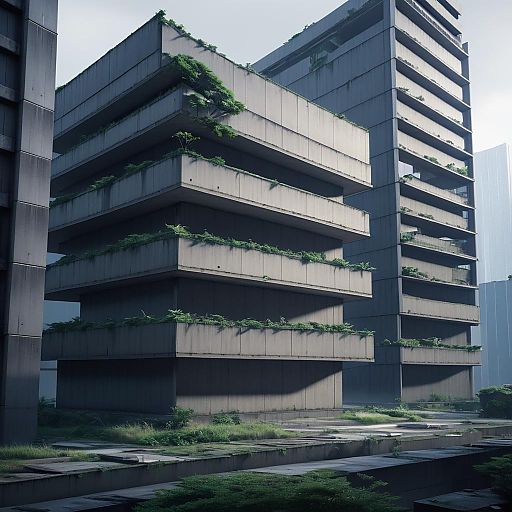 Photorealistic Neofuturistic Architecture Scene Photorealistic Neofuturistic Architecture Scene