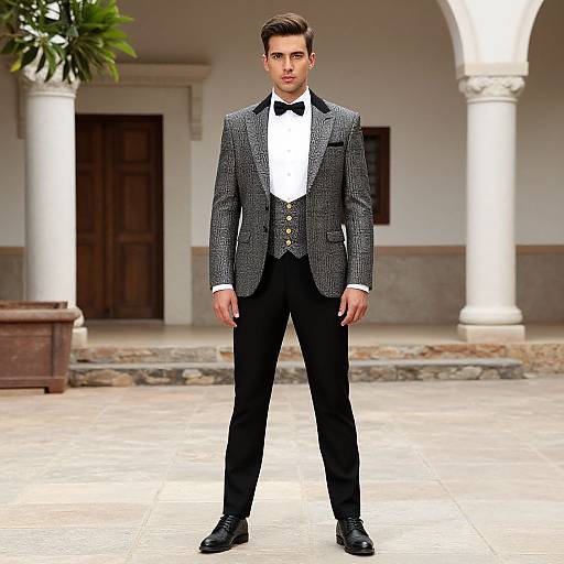 Adult Merman Costume in Courtyard