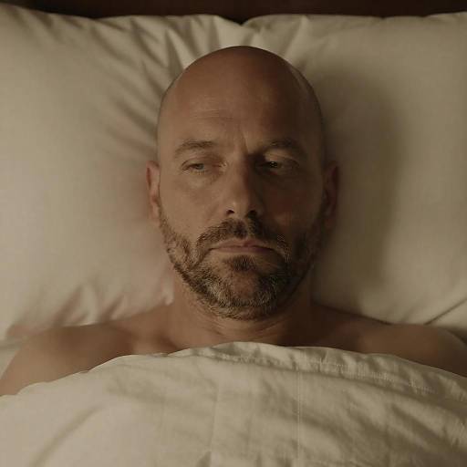 Serious Man Resting in Sepia Light