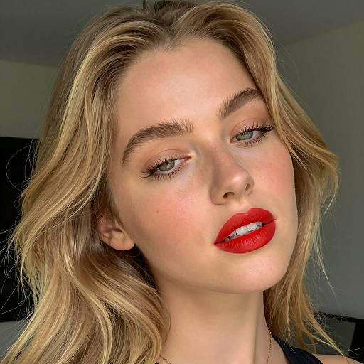 Elegant Close-Up of a Blonde Beauty