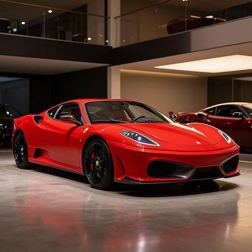 Luxury Ferrari F430 in Modern Garage