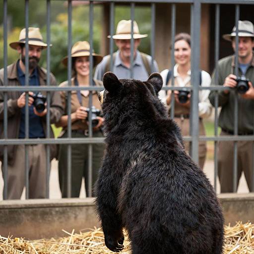 Vintage Encounter with a Black Bear