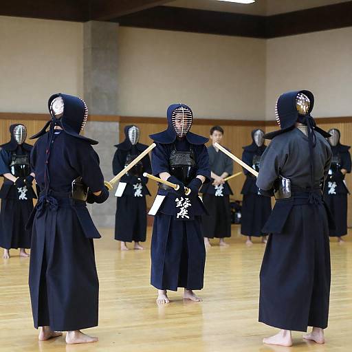 Traditional Kendo Practice in Dojo