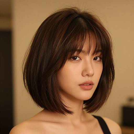 Artistic Asymmetrical Bob Portrait