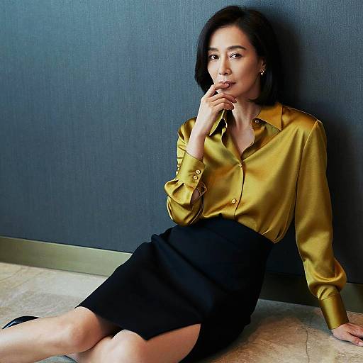 Elegant Asian Woman Editorial Fashion