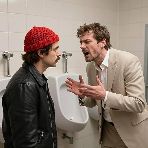 Intense Encounter in a Bathroom Setting