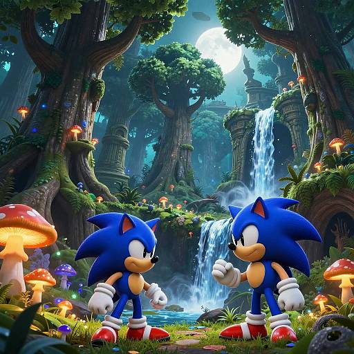 Mystical Sonic Forest Game Backgrounds