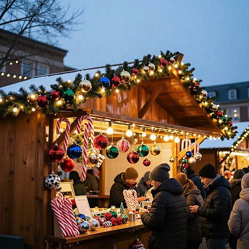 Classic Festive Holiday Market Stall
