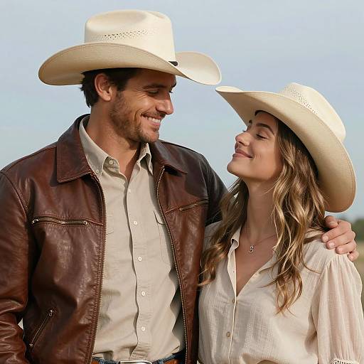 Romantic Outdoor Moment Between Couple