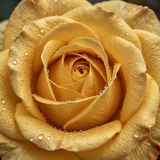 Hyper-Realistic Golden Rose Close-Up