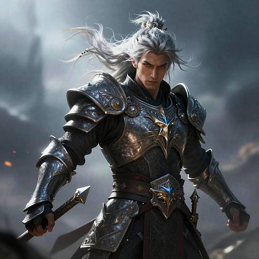 Stormbound Paladin with Wind-Swept Topknot