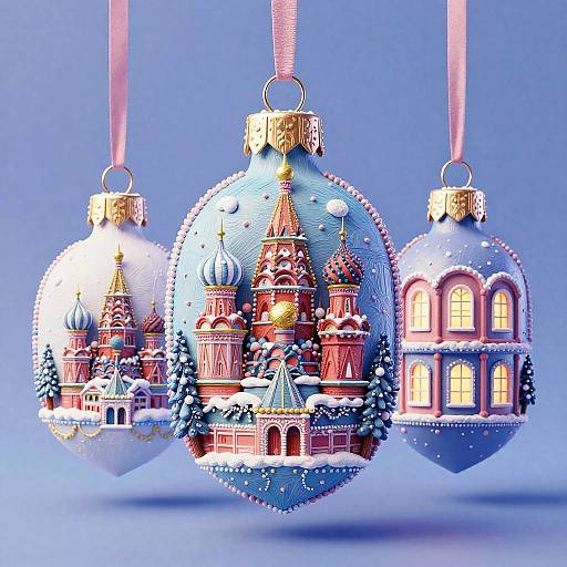 Vivid 3D Winter Ornaments Masterpiece