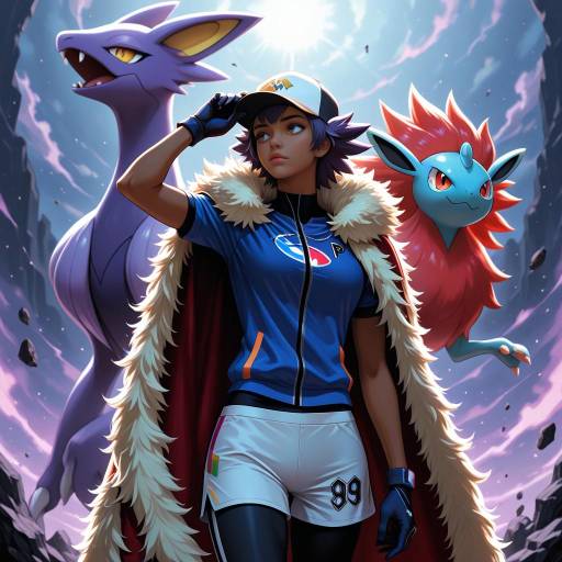 Stylized Pokemon Character with Unique Features