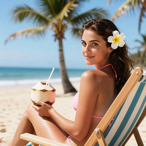 Aerith Gainsborough on Sunny Beach Chair