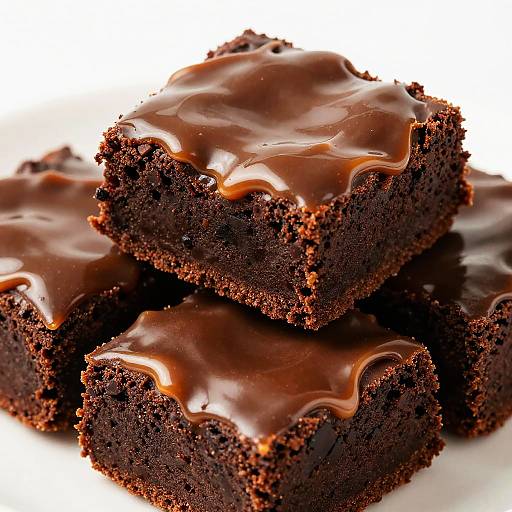 Decadent Dark Chocolate Brownies with Caramel Glaze