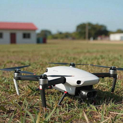 Sleek Drone on Grassy Field