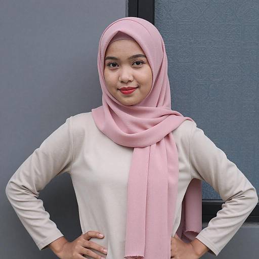 Portrait of Young Asian Woman in Hijab