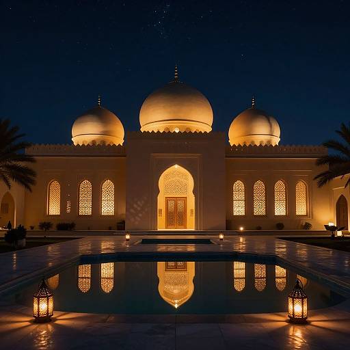 Middle Eastern Palace Night Scene