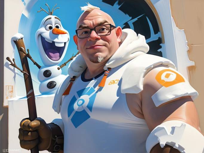 Frozen Olaf as Overwatch Character Portrait