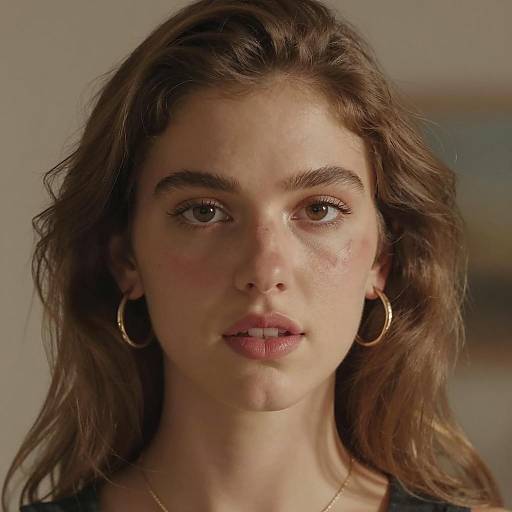 Close-Up of a Young Woman Portrait