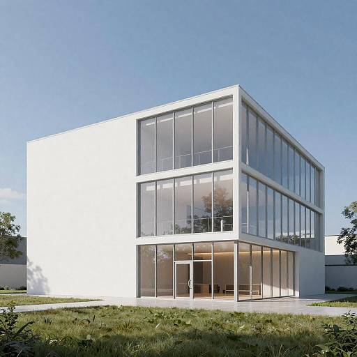 Photorealistic Sunlit Modern Glass Building