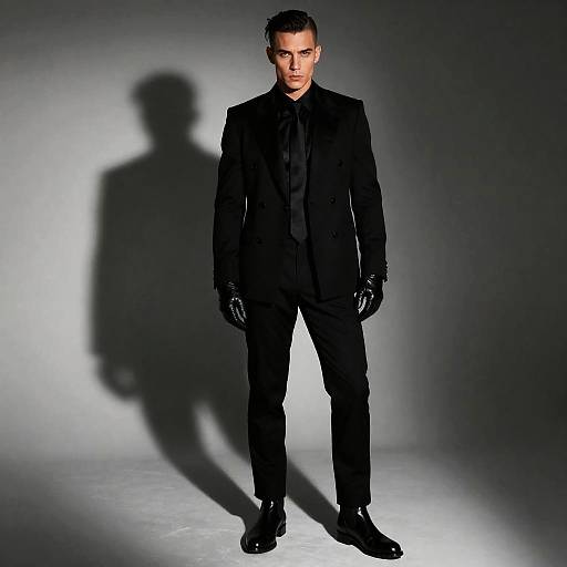 Athletic Noir Gentleman in All Black