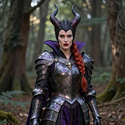 Photorealistic Maleficent in Fantasy Forest