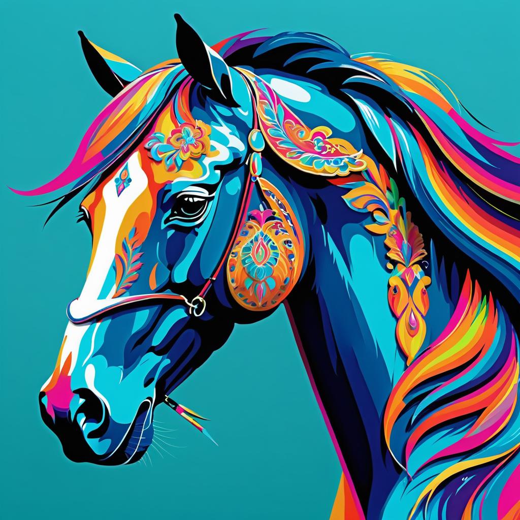 Vibrant Portrait of a Graceful Horse