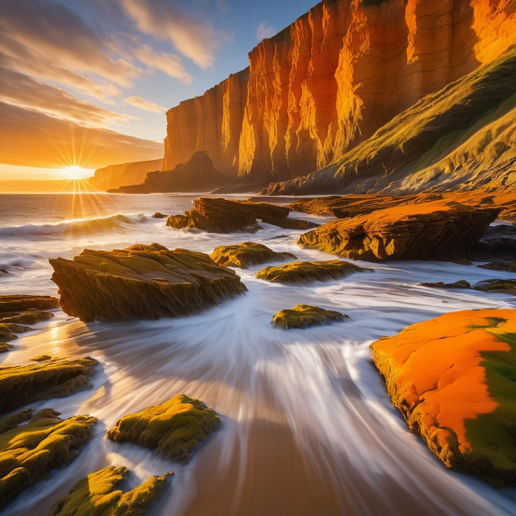 Breathtaking Coastal Beach at Sunrise