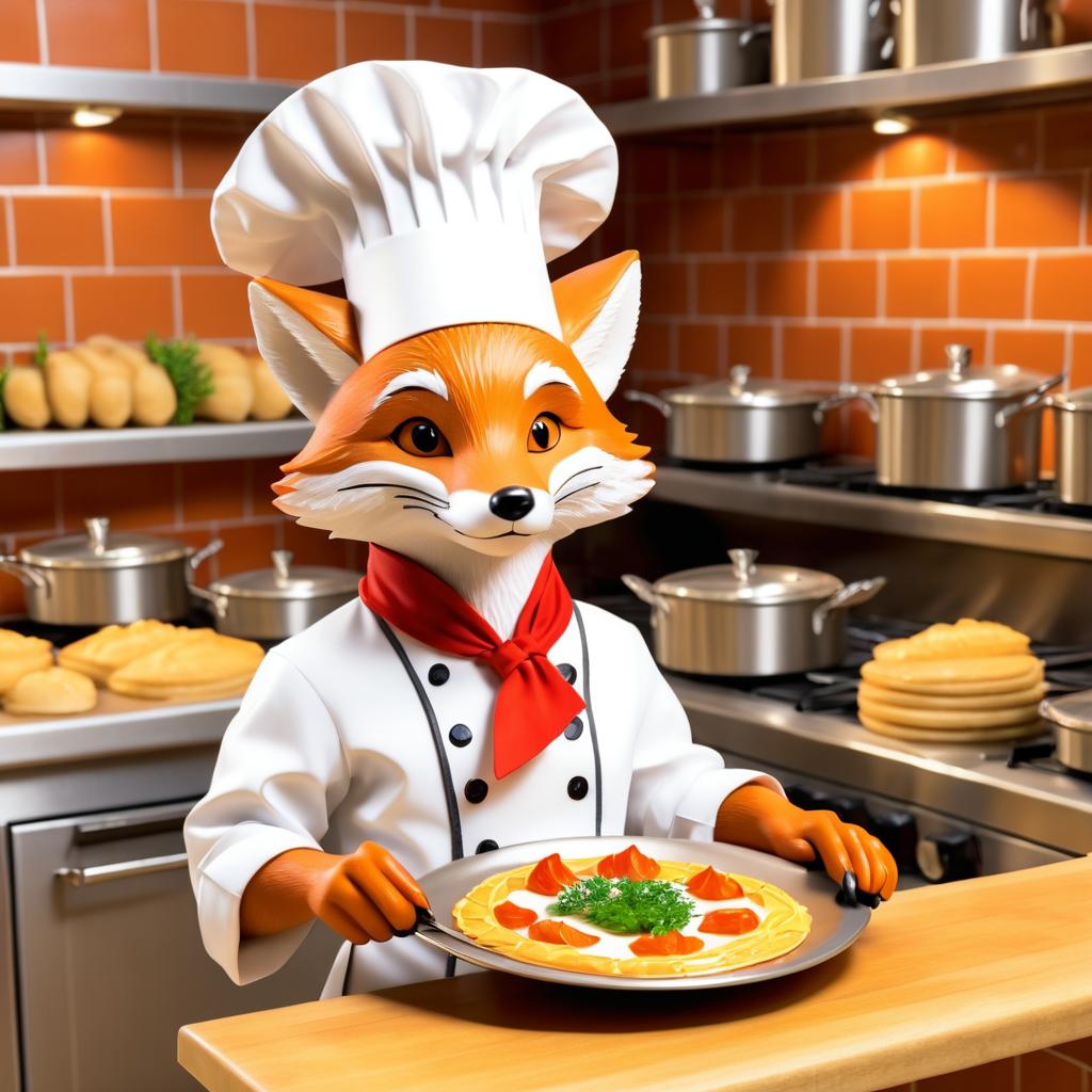 Chef Fox Serving Gourmet Cuisine