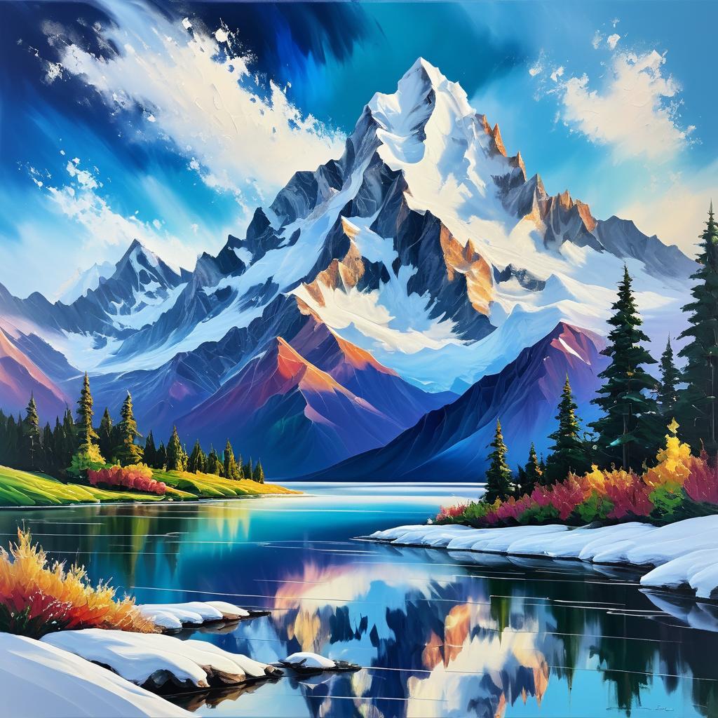 Majestic Snow-Capped Mountain Landscape