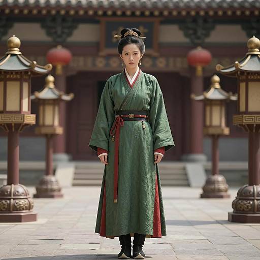 Photorealistic Woman in Medieval Chinese Costume
