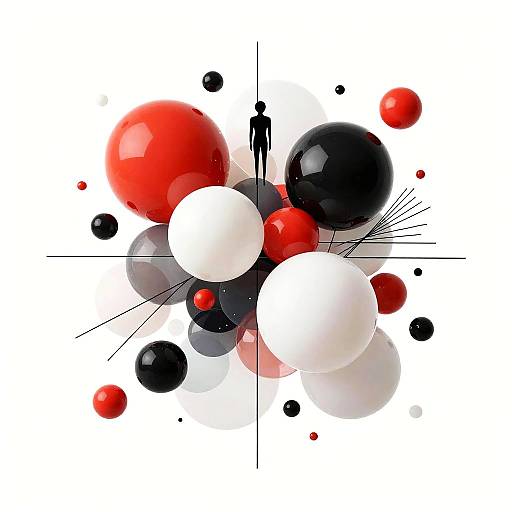 Colorful Abstract Floating Spheres