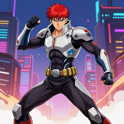 Futuristic Hispanic Anime Heroes