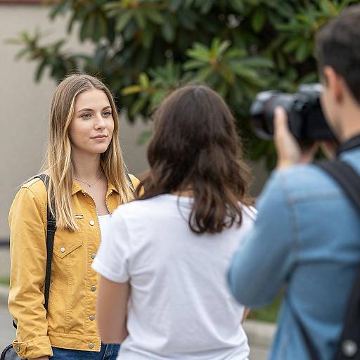 Candid Outdoor Portrait of Three People
