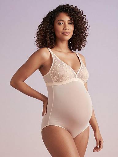 Ivory Maternity Lingerie Boudoir Portrait