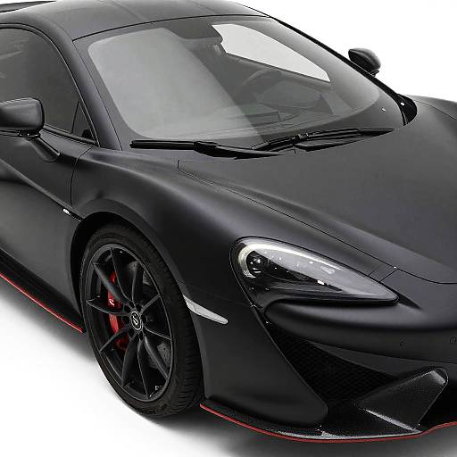 Sleek Matt Black Sports Car