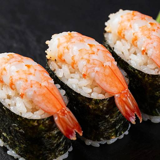 Shrimp Nigiri Sushi Close-Up