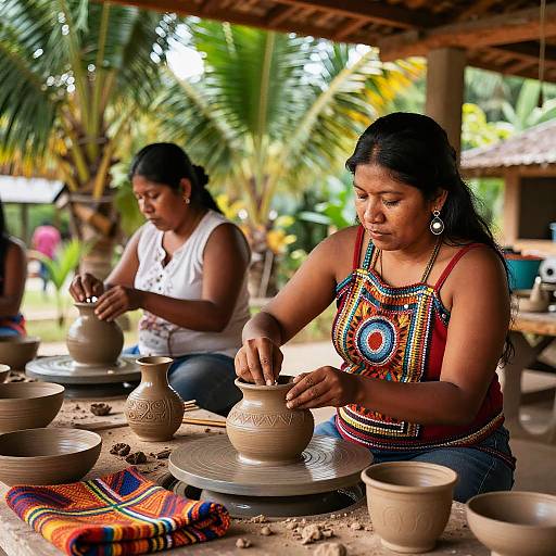 Nahua Artisans Crafting Traditional Pottery