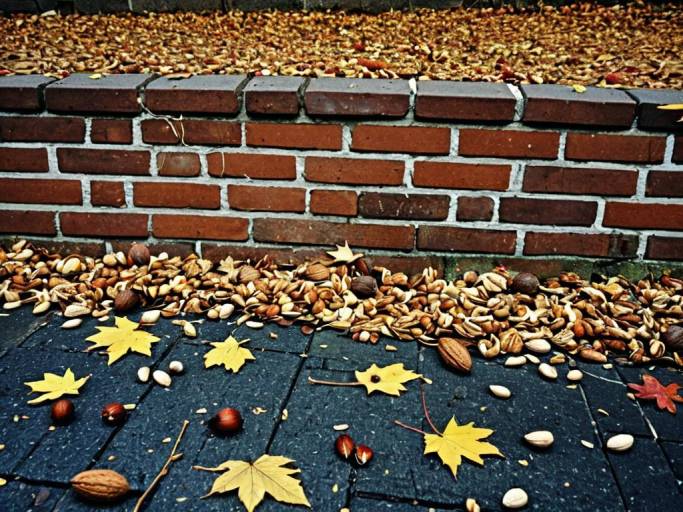 Autumn Leaves Collage Wallpaper Design