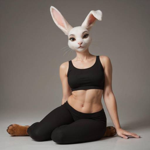Elegant Rabbit Lady with Charming Smile Elegant Rabbit Lady with Charming Smile