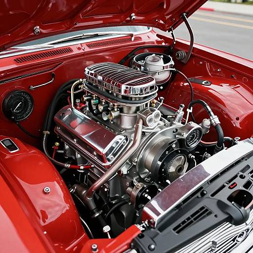 Custom Chrome Engine in Classic Chevrolet