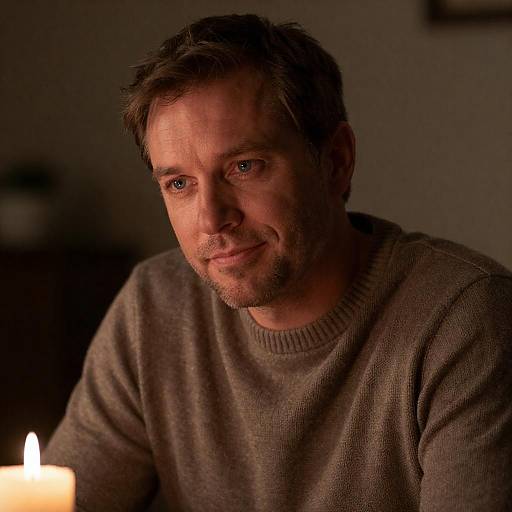 Warm Portrait of a Middle-Aged Man