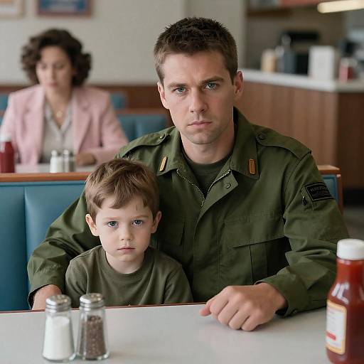 Intense Moment in a Diner Setting