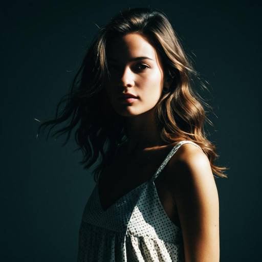 Portrait of Woman with Face-Framing Highlights Portrait of Woman with Face-Framing Highlights