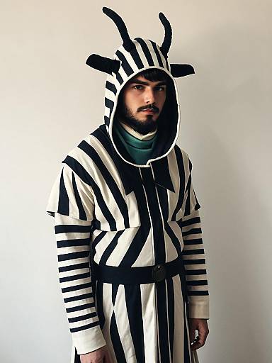 Man in Zebstrika Cosplay Costume