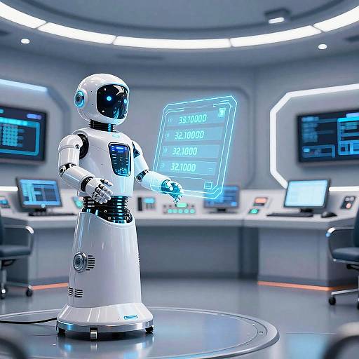 Futuristic AI Assistant Hologram