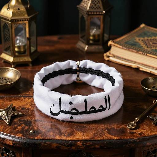 Hamas Headband on Traditional Table